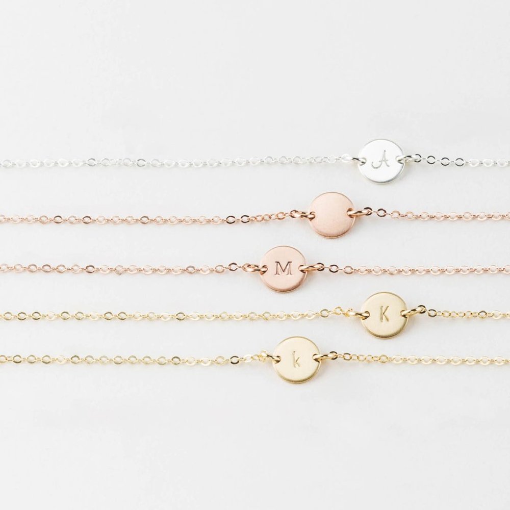 Minimalist Initial Letter Boho Bracelet/Anklet - Picture 6 of 8